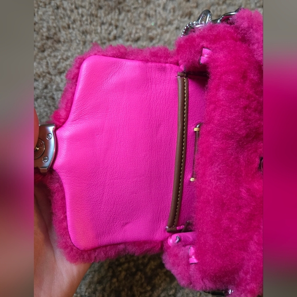 Coach Lil Nas X Drop Tabby 12 Edition Shearling Fushia Pink Shoulder Bag - Picture 7 of 10